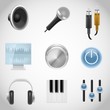 musical equipment vector icons