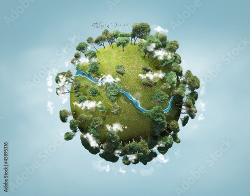 Illustration: small green planet small green planet