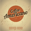 Vector: Vintage metal sign - Coffee Americano Vintage metal sign - Coffee Americano