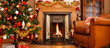 Christmas interior panorama