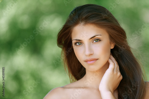 Photo: beautiful dark-haired young woman beautiful dark-haired young woman
