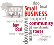 Small Business Word Cloud. Shop local community stores.