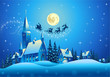 Church and Houses in the Christmas Night