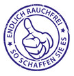 stempel daumen hoch endlich rauchfrei