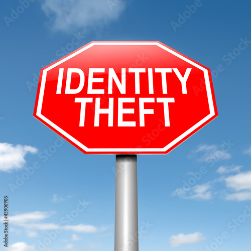 Illustration: Identity theft concept. Identity theft concept.