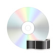Video compact disk icon. Vector illustration