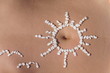 landscape of stones in the women's skin