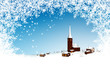 Winterlandschaft, Dorf, Bergdorf, verschneit, zugeschneit, Eis