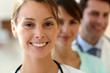 Smiling medical team in uniform