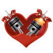 cuore bicilindrico vector