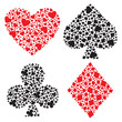 Vector: Playing card suits. Vector illustration. Playing card suits. Vector illustration.