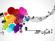 abstract colorful musical wave