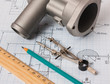 drawings of mechanisms with parts and tools