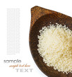 Rice in wooden plate