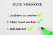 Foto: Gute Vorsätze Gute Vorsätze