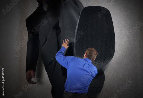 Photo: Small Business Man Fear Stepped On Small Business Man Fear Stepped On