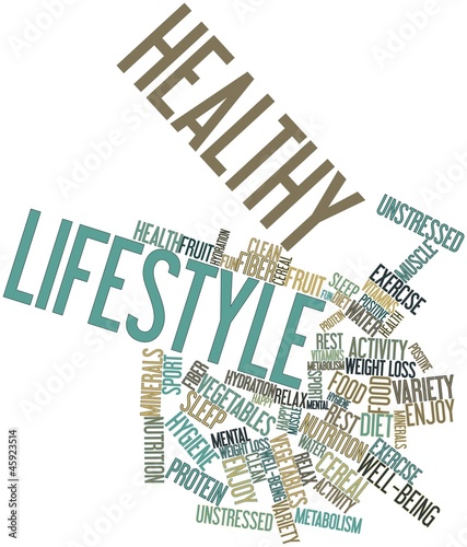 Illustration: Word cloud for Healthy Lifestyle Word cloud for Healthy Lifestyle