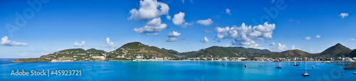 Photo: Beautiful panorama of Philipsburg, Saint Martin, Caribbean Islan Beautiful panorama of Philipsburg, Saint Martin, Caribbean Islan