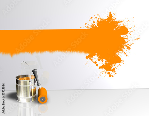 Illustration: Wand Farbstreifen Klecks O Wand Farbstreifen Klecks O
