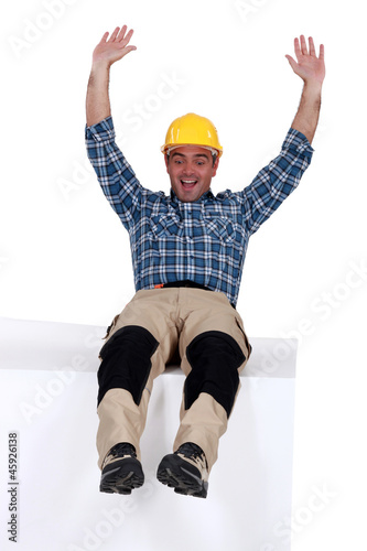 Photo: Tradesman sliding Tradesman sliding