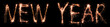 NEW YEAR made of sparkles. Sparkles words collection.