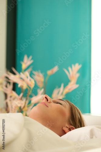 Photo: Woman is getting a soft pack Woman is getting a soft pack
