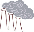 Vents emitting smoke