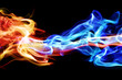 Red And Blue Smoke