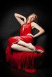 Woman in evening dress