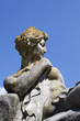 Photo: old statue against blue sky old statue against blue sky