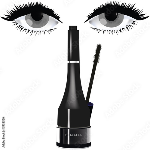 Vector: rimmel per occhi neri -mascara for eyes blacks rimmel per occhi neri -mascara for eyes blacks
