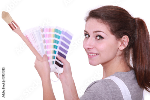 Photo: Painter with swatches Painter with swatches