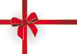 rotes Geschenkband