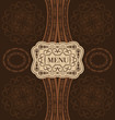 canvas print picture - Vintage design menu