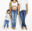 pregnant mother with her family