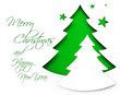 Illustration: Christmas tree isolated on white Christmas tree isolated on white
