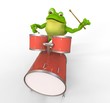 Rana Tocando La Bateria