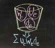 EDGERANK CONCEPT handwritten with chalk  on a blackboard