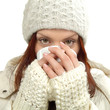 white winter and hot drink