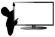 TV mit Person