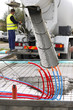 Pouring cement foundations
