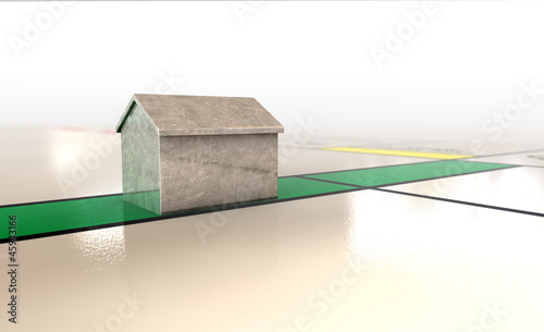 Illustration: House Icon On A Boardgame House Icon On A Boardgame