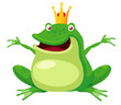illustration of Happy frog prince vector