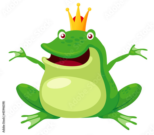 Vector: illustration of Happy frog prince vector illustration of Happy frog prince vector