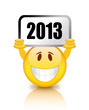 New year smiley illustration