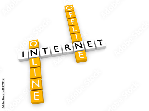 Illustration: Internet_online/offline - 3D Internet_online/offline - 3D