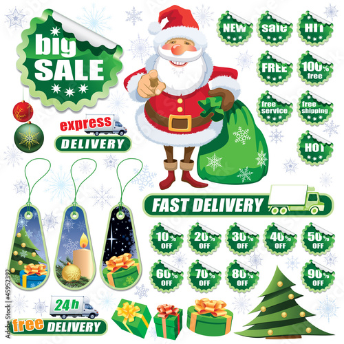 Vector: Green Christmas sale Green Christmas sale