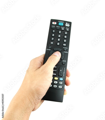 Photo: Hand with remote control Hand with remote control