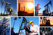 Foto: Workers in an Oilfield, split screen Workers in an Oilfield, split screen