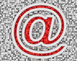 Email symbol on the cubes
